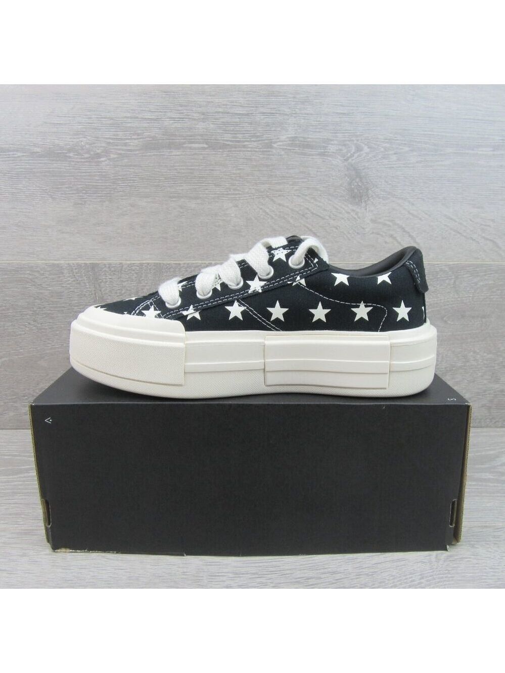 Converse CTAS Cruise Archive Stars OX  Women's Size 8 Black Shoes NEW - Picture 3 of 14
